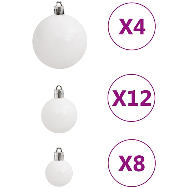 Julgranskulor 111 delar vit polystyren vidaXL – bild 6