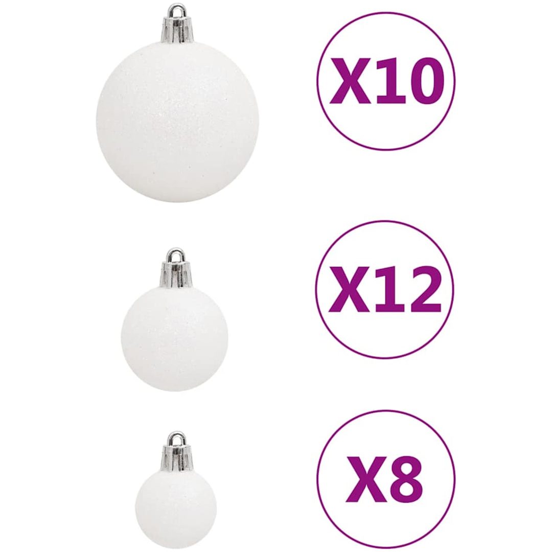 Julgranskulor 111 delar vit polystyren vidaXL – bild 7