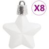 Julgranskulor 111 delar vit polystyren vidaXL – miniatyr 9
