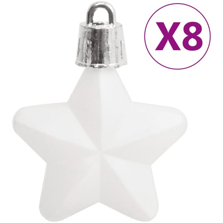 Julgranskulor 111 delar vit polystyren vidaXL – bild 9