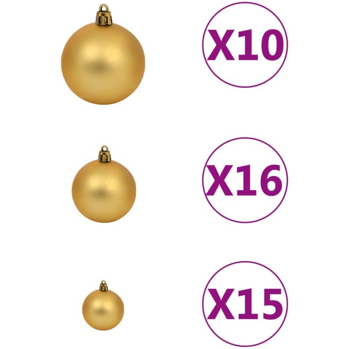 Julgranskulor 120 st med spira och 300 LED guld och brons vidaXL – bild 8
