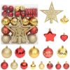 Julgranskulor 70 st guld och röd vidaXL – miniatyr 1