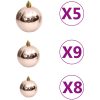 Julgranskulor med spira och 150 LED 61 delar roséguld vidaXL – miniatyr 12