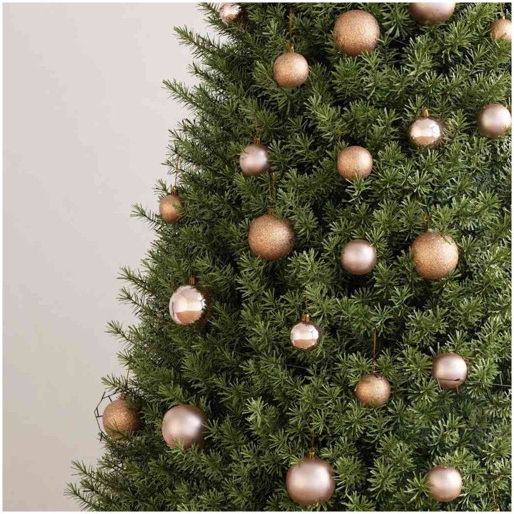 Julgranskulor med spira och 150 LED 61 delar roséguld vidaXL – bild 4