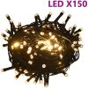 Julgranskulor med spira och 150 LED 61 delar roséguld vidaXL – miniatyr 6