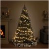 Julgranskulor med spira och 150 LED 61 delar vit och grå vidaXL – miniatyr 3