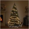 Julgranskulor med spira och 300 LED 120 delar vit och grå vidaXL – miniatyr 3