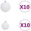 Julgranskulor med spira och 300 LED 120 delar vit och grå vidaXL – miniatyr 10