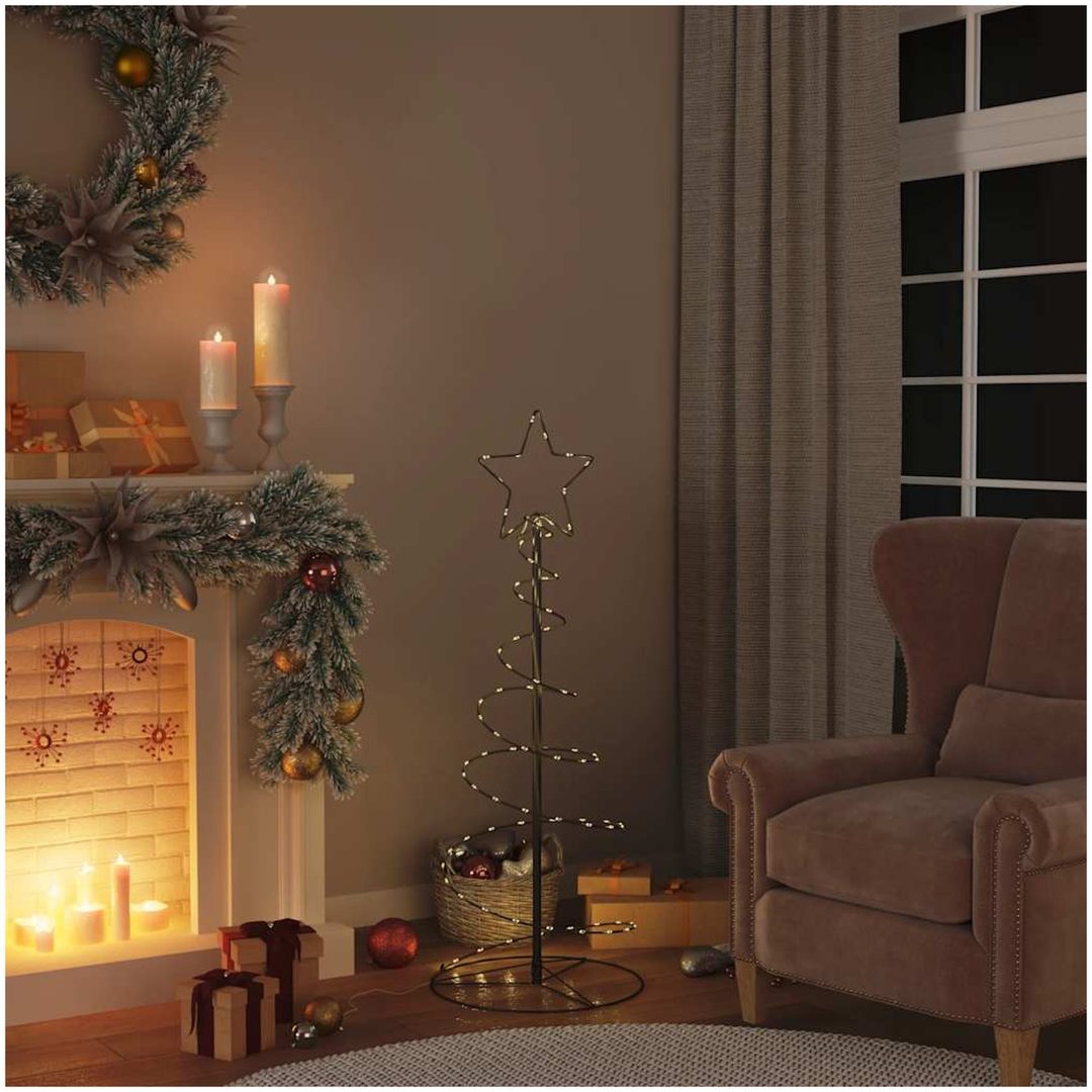 Julgransljuskon 80 LEDs varmvit 120 cm vidaXL 120 cm – bild 2