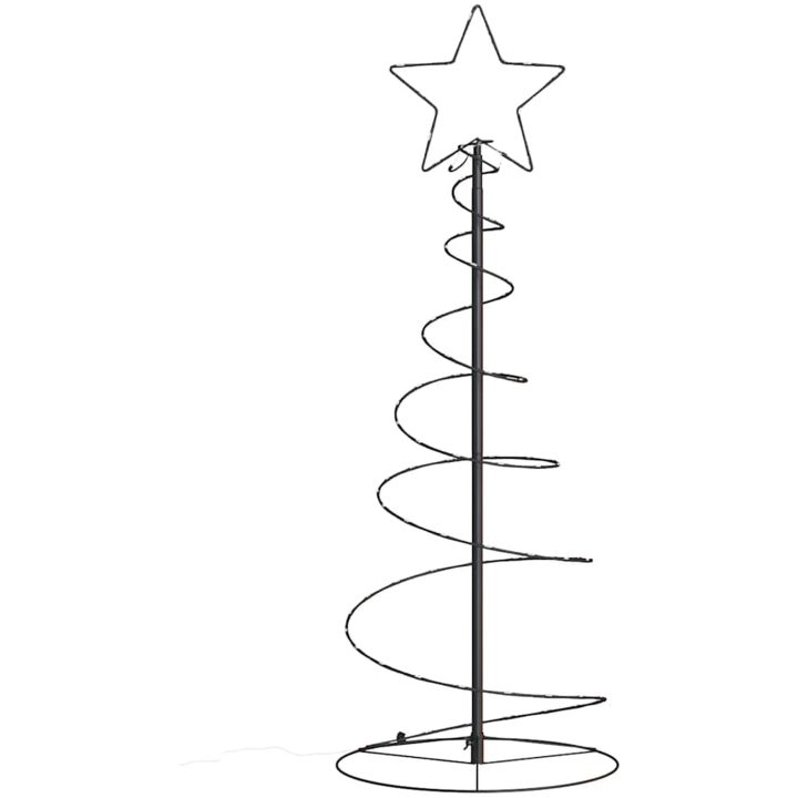 Julgransljuskon 80 LEDs varmvit 120 cm vidaXL 120 cm – bild 3
