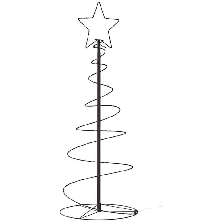 Julgransljuskon 80 LEDs varmvit 120 cm vidaXL 120 cm – bild 5
