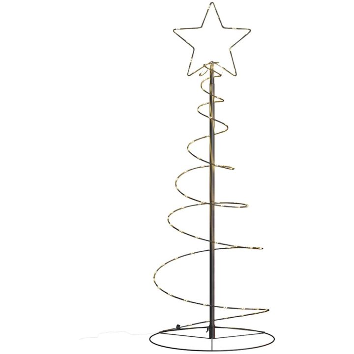 Julgransljuskon 80 LEDs varmvit 120 cm vidaXL 120 cm – bild 7