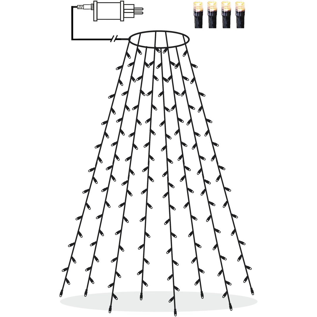 Julgransslinga Serie LED Svart Star Trading – bild 10