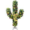 Julkaktus med fot LED grön PVC vidaXL 180 cm – miniatyr 2