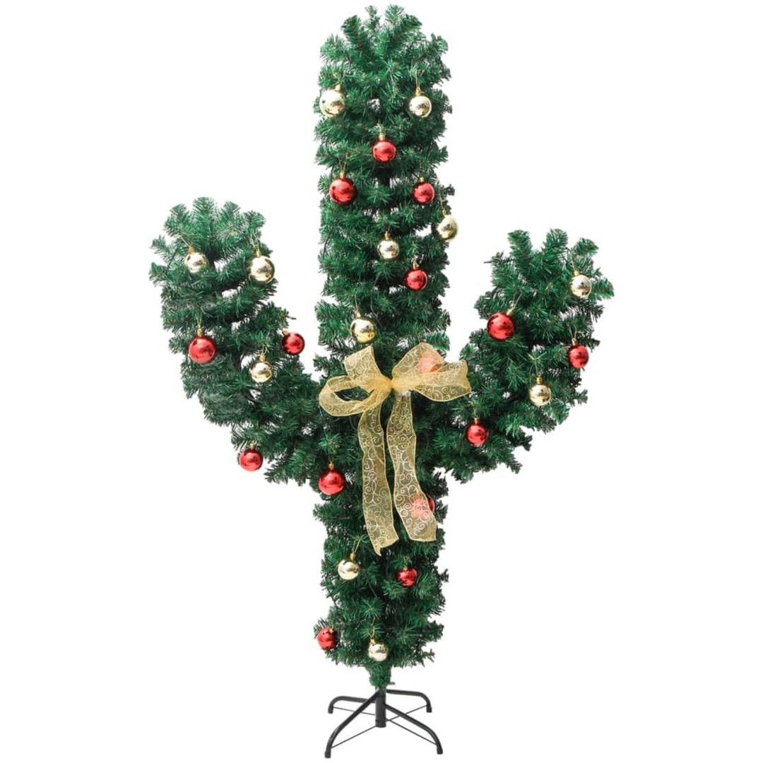 Julkaktus med fot LED grön PVC vidaXL 180 cm – bild 4