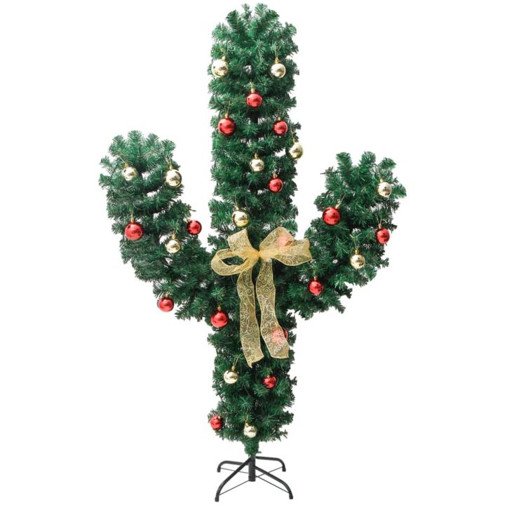 Julkaktus med fot LED grön PVC vidaXL 180 cm – bild 4