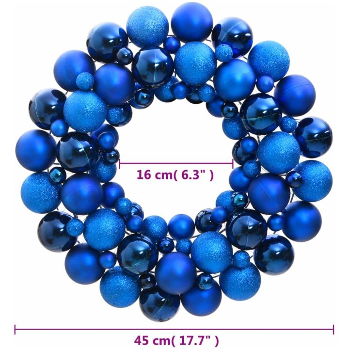 Julkrans blå 45 cm polystyren vidaXL – bild 4