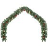 Julkrans dekorerad med julkulor och LED-lampor 5 m vidaXL 5 m – miniatyr 2