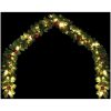 Julkrans dekorerad med julkulor och LED-lampor 5 m vidaXL 5 m – miniatyr 3