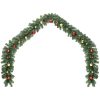 Julkrans dekorerad med julkulor och LED-lampor vidaXL 10 m – miniatyr 2