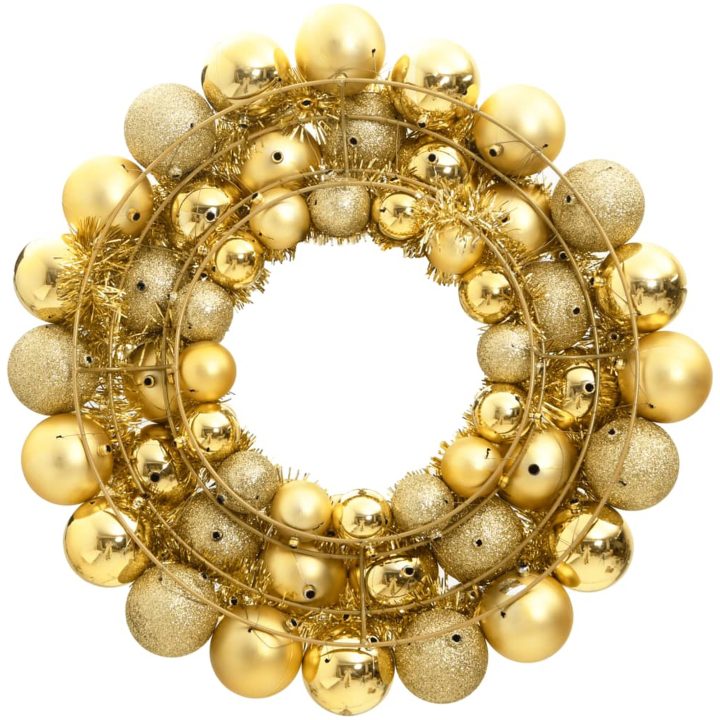 Julkrans guld 45 cm polystyren vidaXL – bild 2