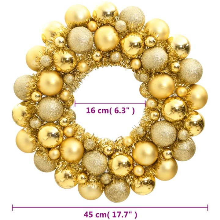 Julkrans guld 45 cm polystyren vidaXL – bild 4
