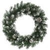 Julkrans med lysdioder grön 45 cm PVC vidaXL 45 x 45 cm – miniatyr 2