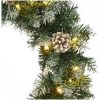 Julkrans med lysdioder grön 45 cm PVC vidaXL 45 x 45 cm – miniatyr 3
