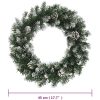 Julkrans med lysdioder grön 45 cm PVC vidaXL 45 x 45 cm – miniatyr 5