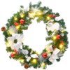 Julkrans med lysdioder grön 60 cm PVC vidaXL – miniatyr 2