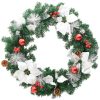 Julkrans med lysdioder grön 60 cm PVC vidaXL – miniatyr 3