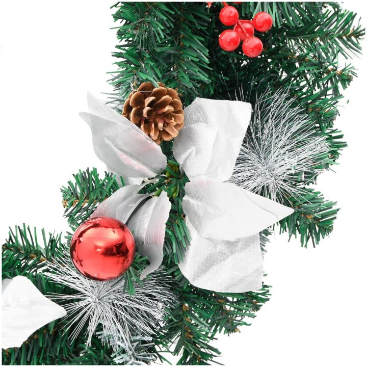 Julkrans med lysdioder grön 60 cm PVC vidaXL – bild 5