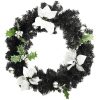 Julkrans med lysdioder svart 60 cm PVC vidaXL – miniatyr 3