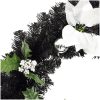 Julkrans med lysdioder svart 60 cm PVC vidaXL – miniatyr 5