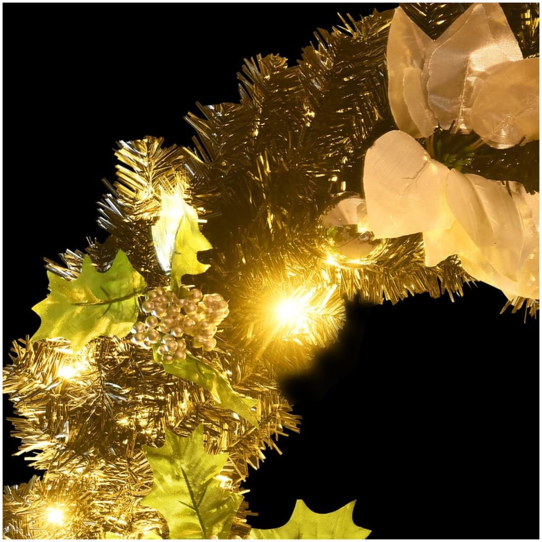 Julkrans med lysdioder svart 60 cm PVC vidaXL – bild 6