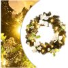 Julkrans med lysdioder svart 60 cm PVC vidaXL – miniatyr 1