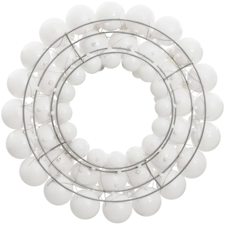 Julkrans vit 45 cm polystyren vidaXL – bild 2