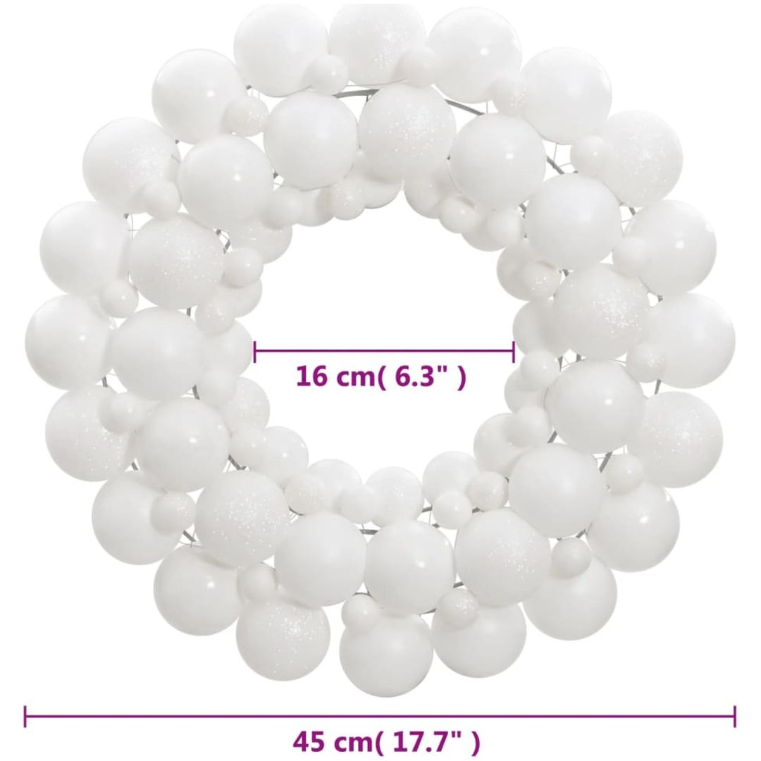 Julkrans vit 45 cm polystyren vidaXL – bild 4