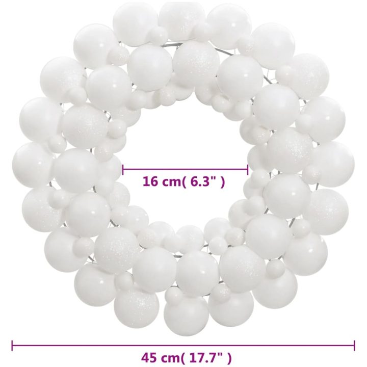 Julkrans vit 45 cm polystyren vidaXL – bild 4