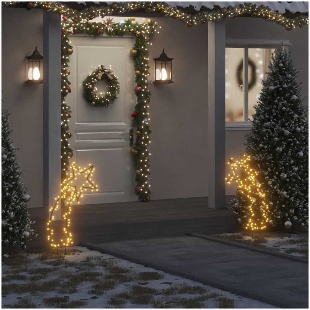 Julmeteor med spett 115 LEDs 85 cm vidaXL 89 cm