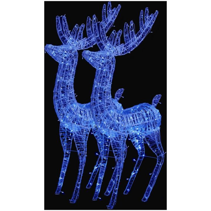 Julren 2 st akryl 250 LED 180 cm blå vidaXL 96 x 40 x 180 cm – bild 2