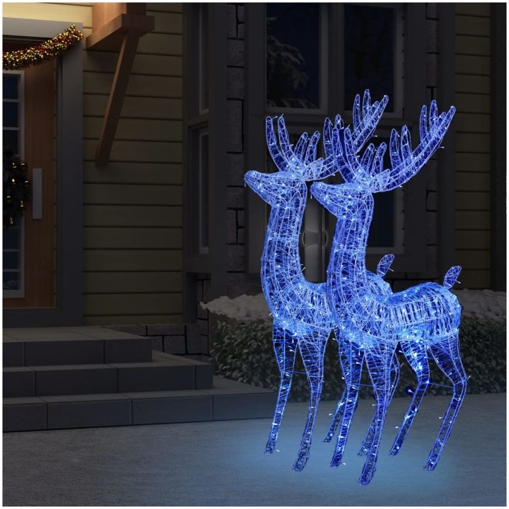 Julren 2 st akryl 250 LED 180 cm blå vidaXL 96 x 40 x 180 cm – bild 6