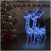 Julren 2 st akryl 250 LED 180 cm blå vidaXL 96 x 40 x 180 cm – miniatyr 1