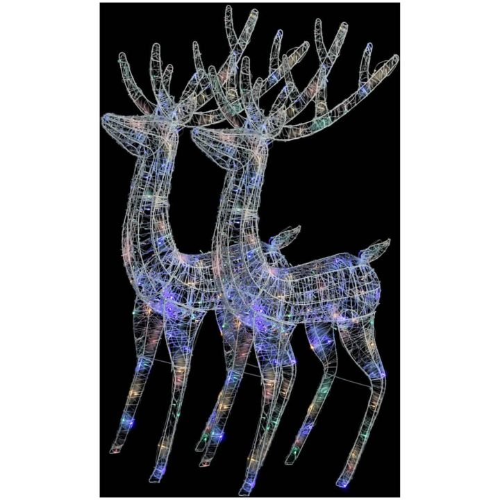 Julren 2 st akryl 250 LED 180 cm flerfärgad vidaXL 96 x 40 x 180 cm – bild 2