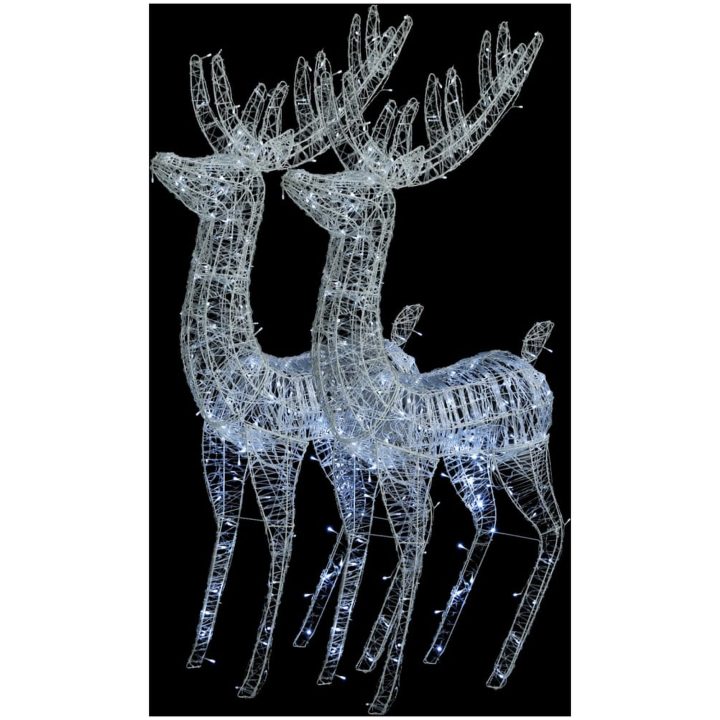 Julren 2 st akryl 250 LED 180 cm kallvit vidaXL 96 x 40 x 180 cm – bild 2