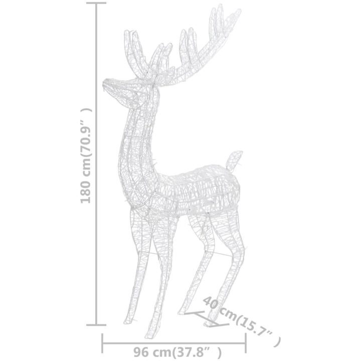 Julren 2 st akryl 250 LED 180 cm kallvit vidaXL 96 x 40 x 180 cm – bild 8