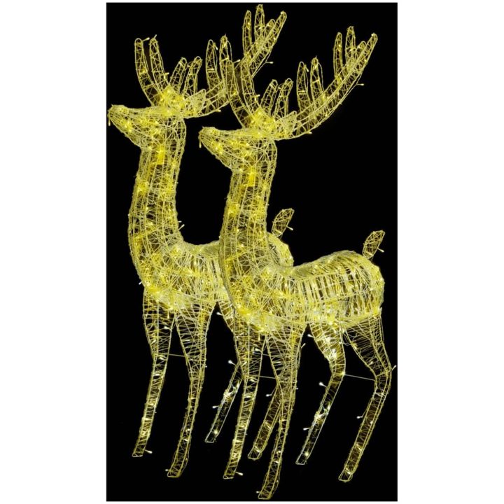Julren 2 st akryl 250 LED 180 cm varmvit vidaXL 96 x 40 x 180 cm – bild 2