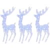 Julren 3 st akryl 250 LED 180 cm blå vidaXL 96 x 40 x 180 cm – miniatyr 2