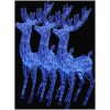 Julren 3 st akryl 250 LED 180 cm blå vidaXL 96 x 40 x 180 cm – miniatyr 4