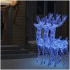 Julren 3 st akryl 250 LED 180 cm blå vidaXL 96 x 40 x 180 cm – miniatyr 7
